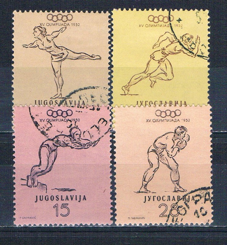 Yugoslavia 359-62 Used Olympics 1952 (MV0190)