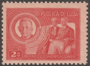 Cuba, stamp, Scott#408,  mint, hinged,  2 cents, Aged couple,