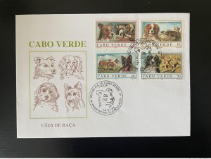 1995 Cape Verde Cape Verde Mi. 694-697 FDC Chiens Dogs Dogs Caes Wildlife-
