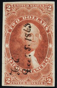 R81a, Used $2 VF Conveyance Revenue Stamp - Stuart Katz