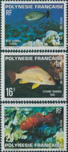 French Polynesia 1981 Sc#341-343,SG339-341 Fish set MNH