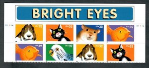 3230 - 3234 Bright Eyes MNH Top plate block of 8