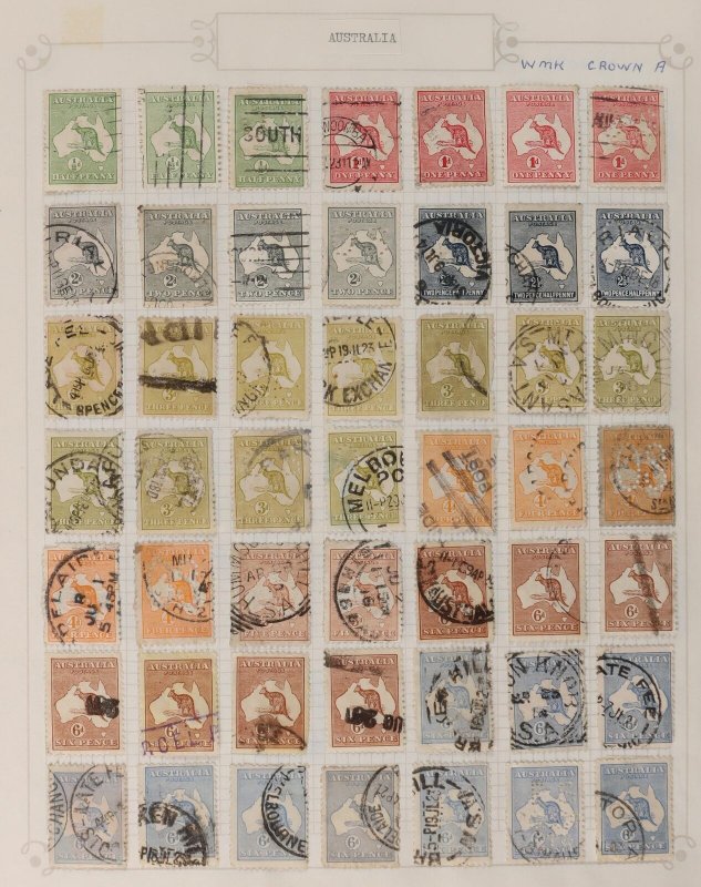 AUSTRALIA 1913-77 collection in springback album. Est cat $4200. (1560)