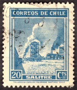 1938, Chile 20c, Used, Sc 201