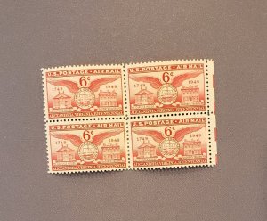 C40, Alexandria Virginia, Block of 4, Mint OGNH, CV $1.50