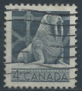 Canada 1954 - 4c Walrus (Wildlife Week) - SG472 used