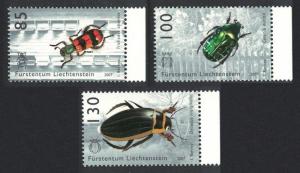 Liechtenstein Beetles Chafer Insects 3v with margins SG#1445/47