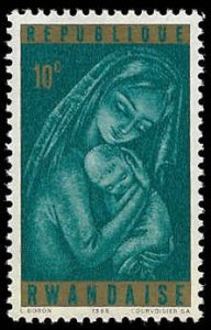 Rwanda #137 Unused LH; 10c Madonna & Child Jesus (1965)