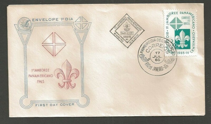 1965 Brazil Scouts Pan-American Jamboree Rio de Janeiro FDC