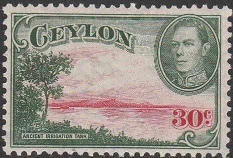 Ceylon, #285  MH From 1938-52