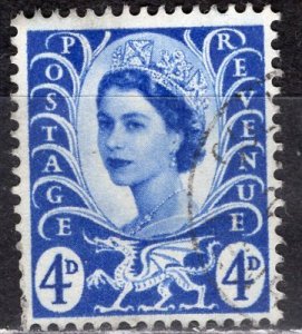 Great Britain, Region, Wales; 1966: Sc. # 2: O/Used Single Stamp