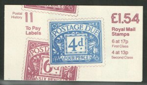 FQ1b 1984 Post History #11 To Pay Labels - Folded Booklet - Complete  