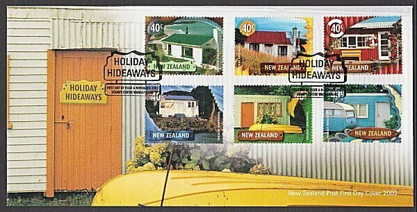 NEW ZEALAND 2002 Holiday Hideaways commem FDC...............................R118