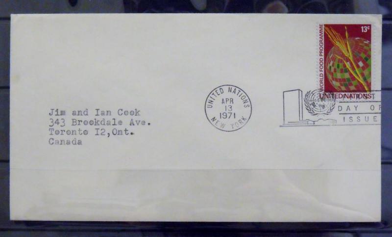 2166   UN   # 218   FDC   1971    Global Food Program      CV$ 2.50