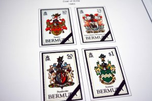 COLOR PRINTED BERMUDA 1865-1999 STAMP ALBUM PAGES (86 illustrated pages)