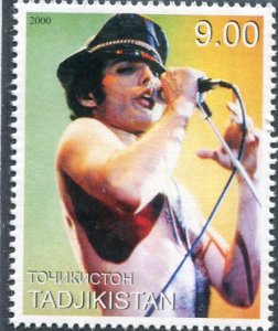 Tajikistan 2000 FREDDIE MERCURY 1 value Perforated Mint (NH)