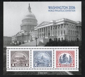 ALLY'S US Scott #4075 $8.00 Washington Stamp Exhibition S/S MNH F/VF [F-18b]