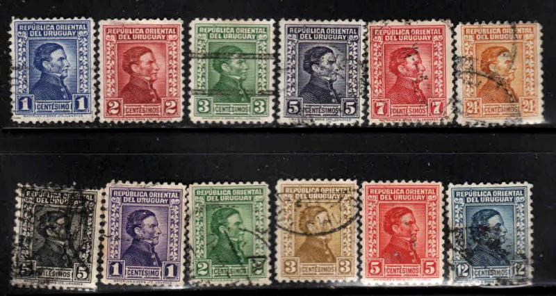 Uruguay ~ Lot of 31 Different Artigas Stamps ~ Mixed Cond ~ 6.20+