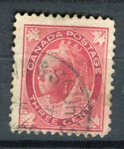 CANADA; 1898 early QV Maple Leaf issue fine used 3c. value