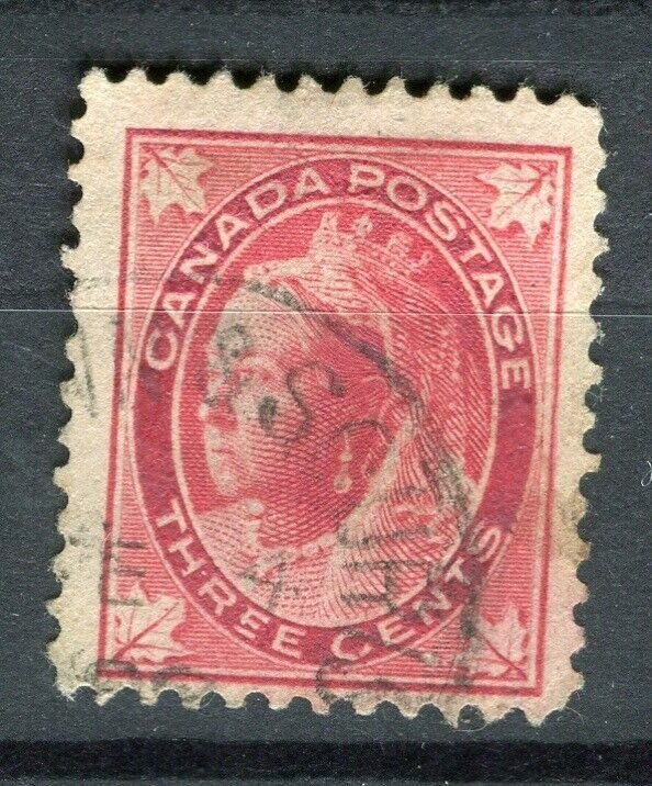 CANADA; 1898 early QV Maple Leaf issue fine used 3c. value