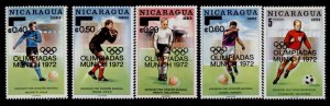 Nicaragua 899-900, C786-8 MNH  Soccer, Munic Olympic Games