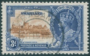 Swaziland 1935 3d brown & deep blue Jubilee SG23 used