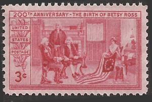 # 1004 MINT NEVER HINGED BETSY ROSS