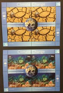 (BJ Stamps) UN-NY. #968-9. 2008 sheets. “Climate Change”. MNH. CV $14.75