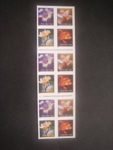 Scott 3461c, 34c nondenominated Flowers, Pane of 20, #S1111, combo perf, CV $90