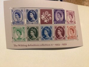 Wilding definitive collection 1953 - 1959 mint never hinged  stamp sheet A9597