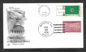 Just Fun Cover #1674 FDC WA. State Flag Artcraft Cachet. (A1504)