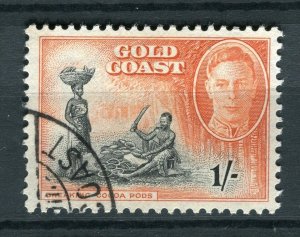 GOLD COAST; 1938 early GVI pictorial issue fine used 1s. value