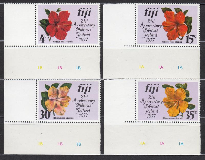 Fiji -1977 Flowers Sc# 376/379 - MNH (2430)