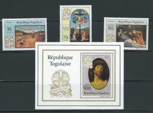 Togo 1164-7 1983 Easter set and s.s. MNH