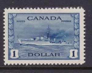 Canada Scott 262, 1942 $1 Destroyer, VF MLH.  Scott $55