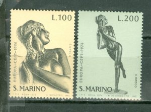 SAN MARINO  1974 EUROPA #840-841  SET MNH...$1.10