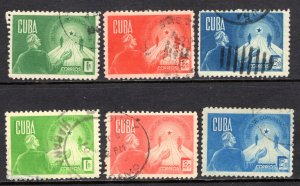 Cuba #381-386   VF  Used  CV $3.00 .....   1550171