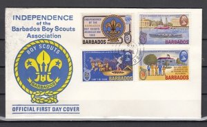 Barbados, Scott cat. 323-326. Barbados Boy Scout Association. First day cover. ^