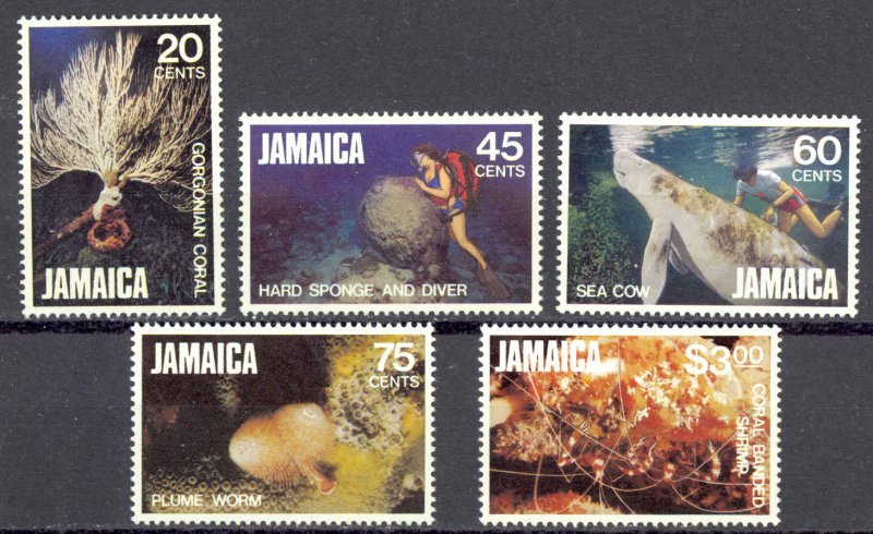 Jamaica Sc# 523-527 MH 1982 Marine Life