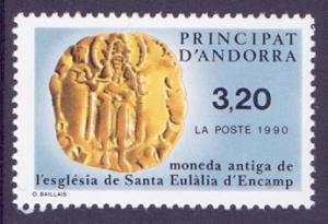 Andorra French 1990 MNH coin Enchamp  complete