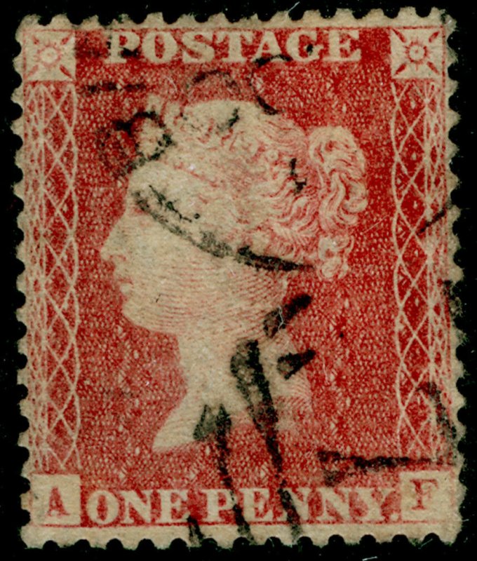 SG40, 1d rose-red PLATE 37, LC14, FINE USED. Cat £35. AF 