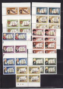 Antigua 241-251 Blocks of 4 MNH Ships (C)