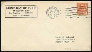 United States First Day Covers #723-6, 1932 6c Garfield, Louis McDaniel cache...