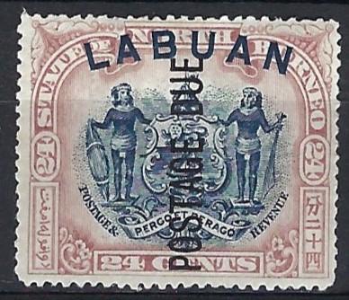 LABUAN   1901    24c Blue & Mauve        SGD9c    Mounted mint