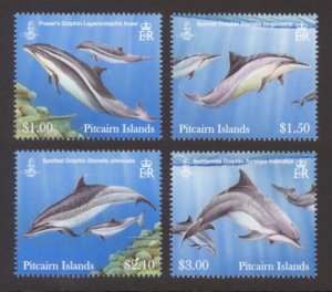 Pitcairn Islands Sc# 733-6 MNH Dolphins