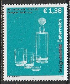 2003 Austria - Sc 1916 - MNH VF - 1 single - Bar Service Glassware by Loos