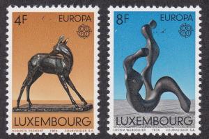 Luxembourg # 546-547, Europa - Sculptures, NH, 1/2 Cat.