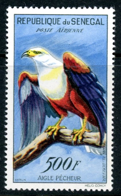 Senegal C30 airmail bird disturbed gum unused      (Inv 001291.)