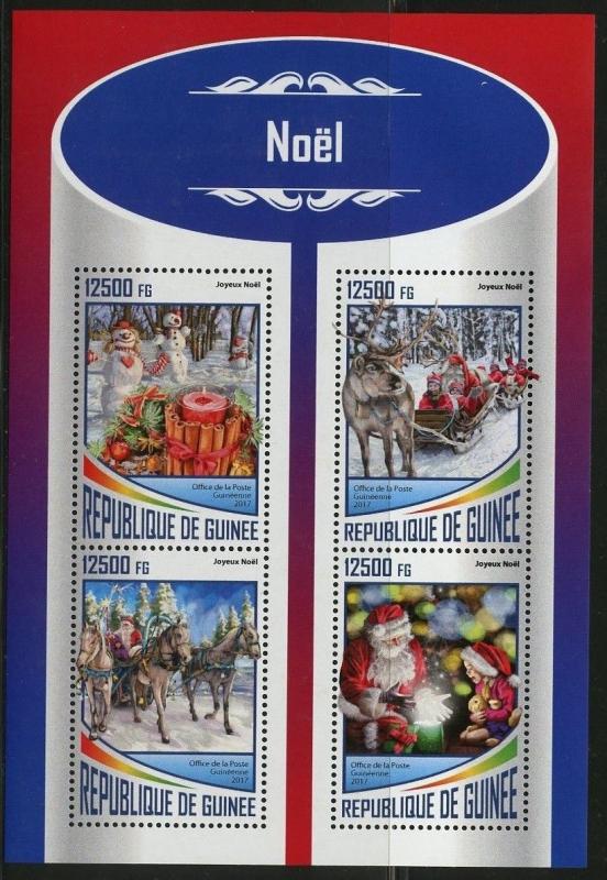 GUINEA 2017  CHRISTMAS SANTA CLAUS SHEET MINT NH