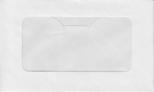 100 - Stamp Dealer Window Display Envelopes #1 - White 3 1/8 x 5 1/8  U487